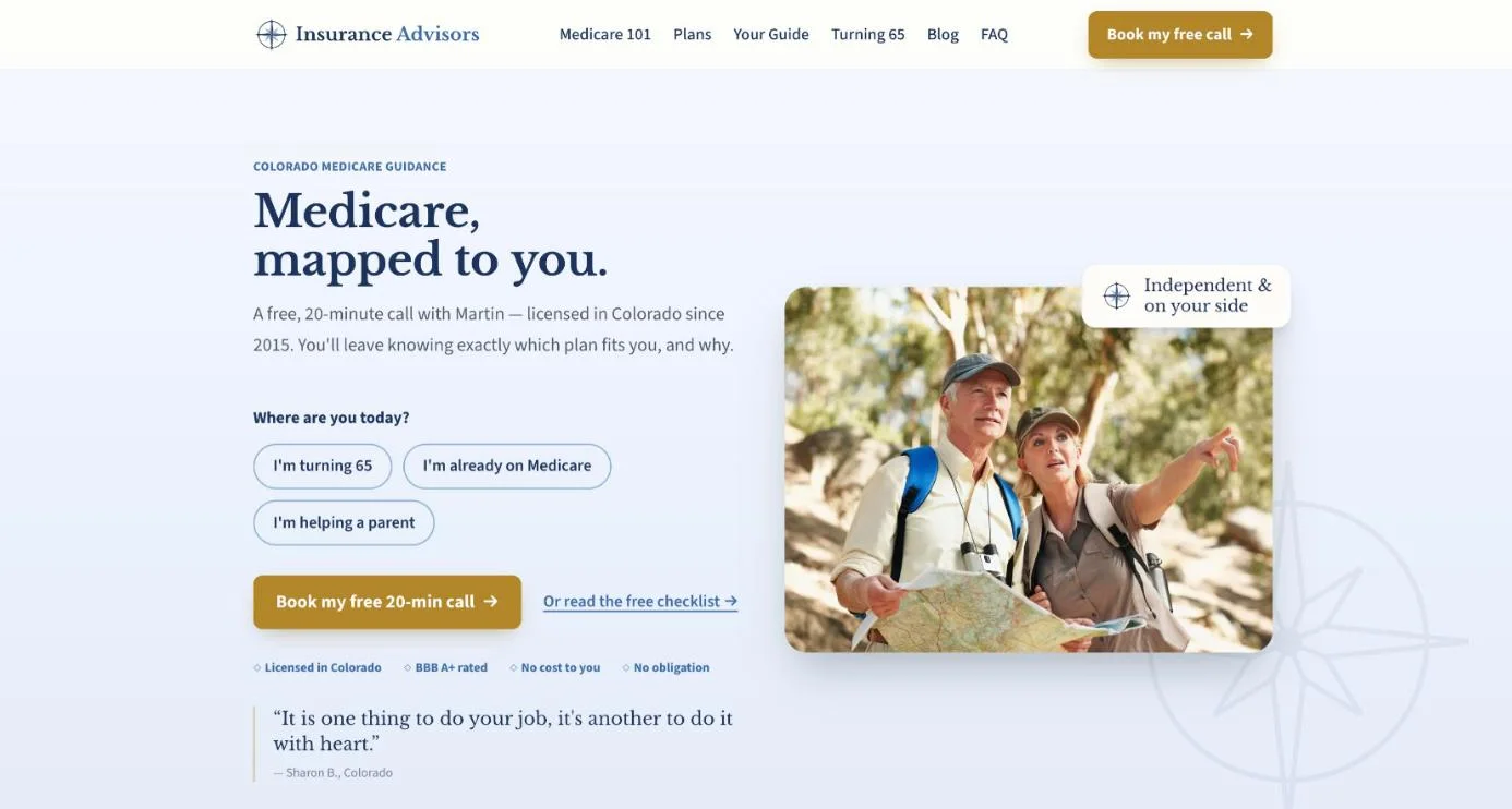 Insurance Advisors, Inc. — homepage of the 2026 rebuilt Medicare & insurance site